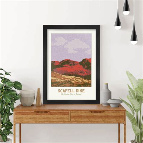 Scafell Pike, The Highest Peak In England Poster By The Northern Line