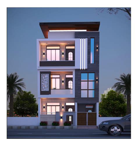 Ground and first,second 20x40 modern house design | 3D Elevation