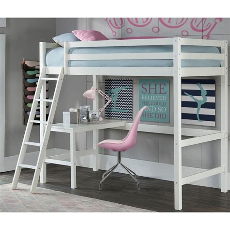 Hudson Twin Loft Bed - White | American Signature Furniture