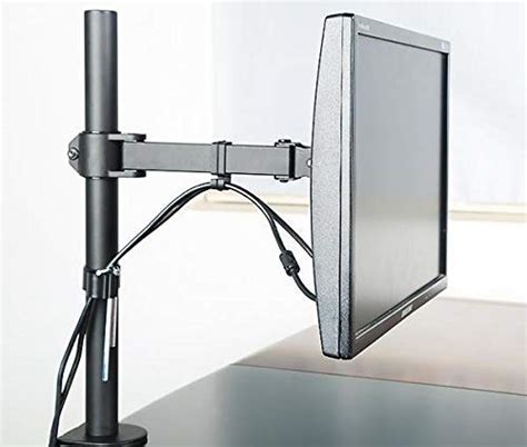Ultima Cords & Cables Single Arm LCD LED Monitor Desk Stand Mount Fully ...