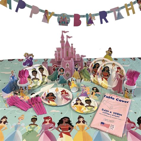 Disney Princess Birthday Party Deluxe Kit for 8 or 16 Guests - Party Direct