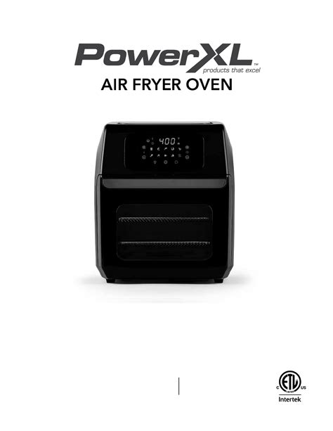 User manual PowerXL Air Fryer Oven GLA-1001 (English - 24 pages)