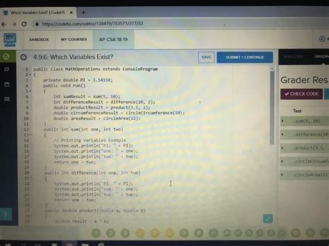 4.9.6 which variables exist ? (PT1) : u/Paigeoncale