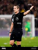 John Brooks, referee during the Premier League match at the London ...