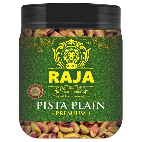 Shree Raja Natural Plain Pista (Pistachio) | Come's In Reusable Plastic ...