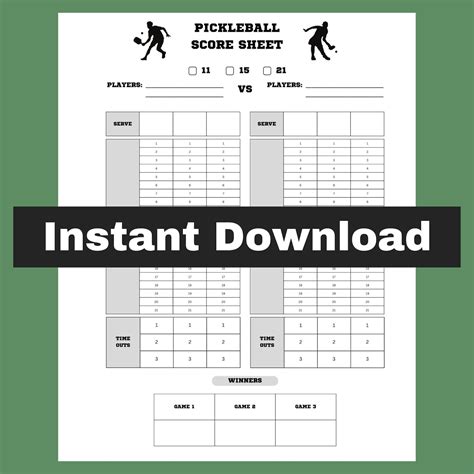 Pickleball Ladder Score Sheet at Zelma Harvey blog