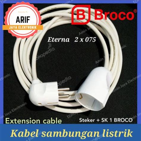 Jual Extension kabel listrik/kabel sambungan listrik SNI ETERNA + BROCO ...