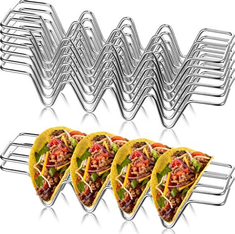 Amazon.com: 8 Pcs Taco Holders Stainless Steel Taco Shell Holder Taco ...