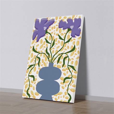 Purple Floral Vase Wall Art Canvas Wall Painting – Nestroots