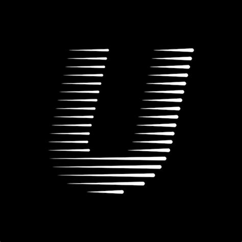 Ilustração do ícone vetorial da linha de letra U do logotipo | Vetor ...