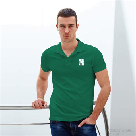Green Custom Polo TShirt with Logo | Sports Event TShirts | Corporate ...