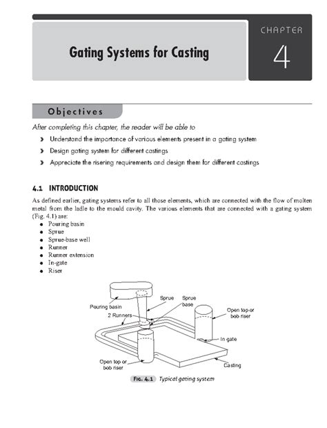 Chapter 4: Gating Systems for Casting - Objectives and Design ...