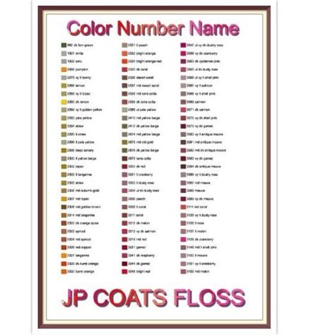 Image result for Coats Thread Color Chart