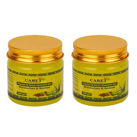 Buy Caret Organic Pure Aloevera Gel With Papaya & Kesar For ...