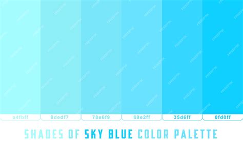 Sky Blue Color Chart