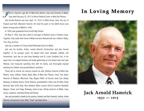 In Loving Memory - Sliefert Funeral Homes