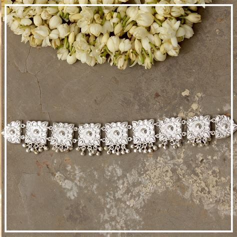 Mani - Shiny Silver Choker | Gulaal Ethnic Indian Designer Jewels | Buy ...