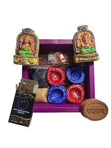 Buy Sanju Arts Pooja Pack with Samagri, Lakshmi Ganesh, Kale til I Cow ...
