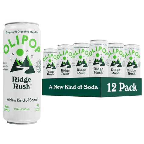 Amazon.com: OLIPOP Sparkling Prebiotic Soda, Ridge Rush, Pantry Pack ...