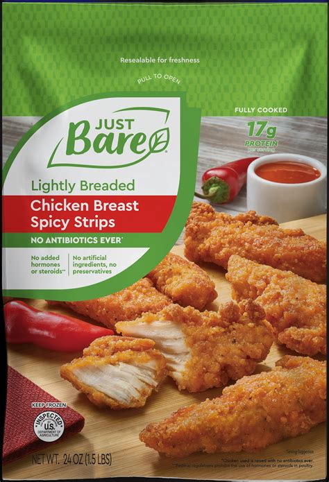 Just Bare Spicy Chicken Strips Nutrition Clearance Online | www ...