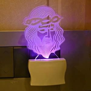 1st Time 3D Illusion Jesus Wearing Spiky Crown LED Night Lamp Night ...