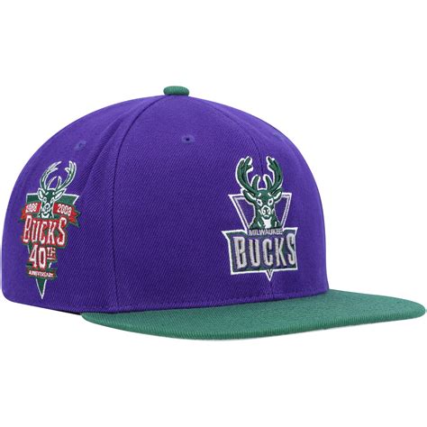Men's Milwaukee Bucks Mitchell & Ness Purple/Hunter Green Hardwood ...