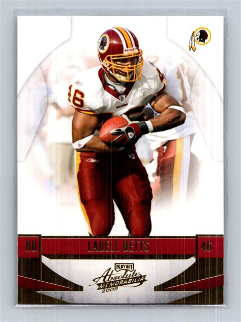 2008 Absolute Memorabilia #150 Ladell Betts Washington Redskins ...