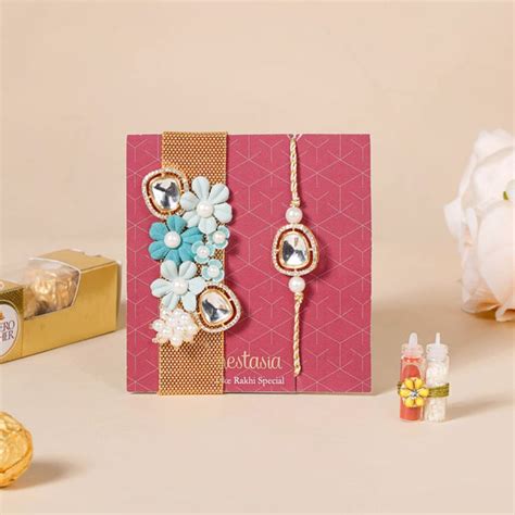 Bracelet Rakhi Gift Set Of 3 Online - Premium Gift Hamper | Nestasia