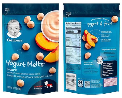 Gerber Yogurt Melts Variety Pack - Mixed Berry, Peach, Banana Vanilla ...