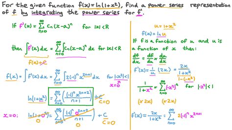 Question Video: Find the Power Series Representation of a Composition ...