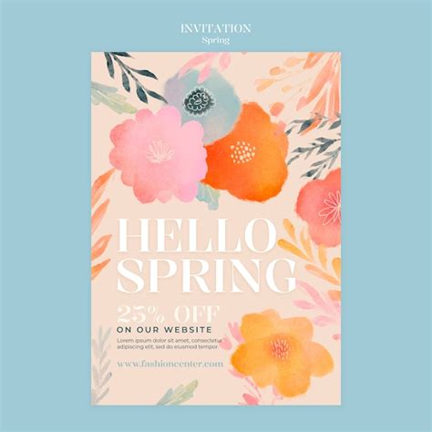 Spring sale template design | Free PSD
