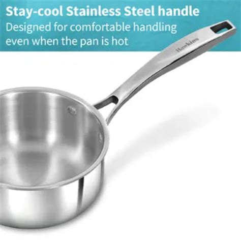 Hawkins Induction Compatible SS Tri-ply PRO Sauce Pan with Stainless S ...