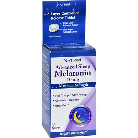 Buy Natrol Advanced Melatonin - 10 mg - 60 s - Drug - Free and Non ...
