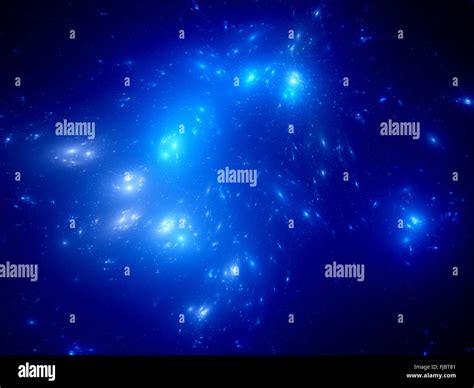 Young blue stars in space, computer generated abstract background Stock ...