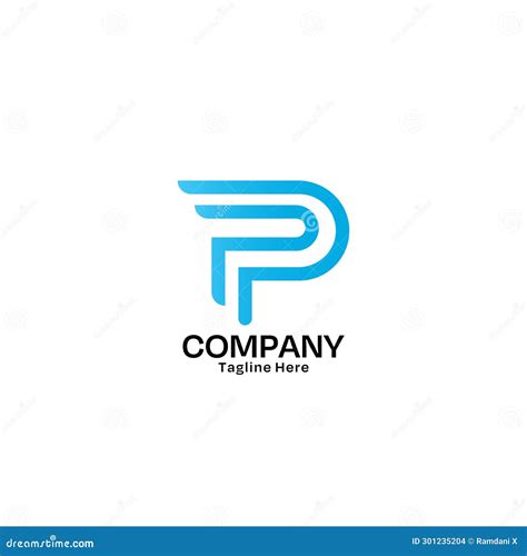 Letter P Minimalist Logo Design Template Stock Vector - Illustration of letter, identity: 301235204
