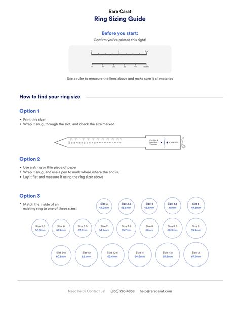 How to Measure Ring Size with a Printable Chart & Free Ring Sizer Offer