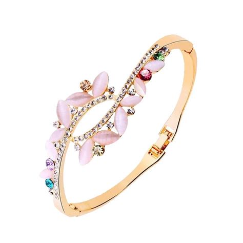 Buy University Trendz Gold-plated Pink Stone Bracelet for Women & Girl ...