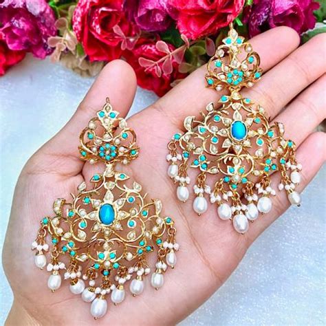 Gold Plated Earrings | Buy Indian Jadau Jewelry Online | Sterling Silver