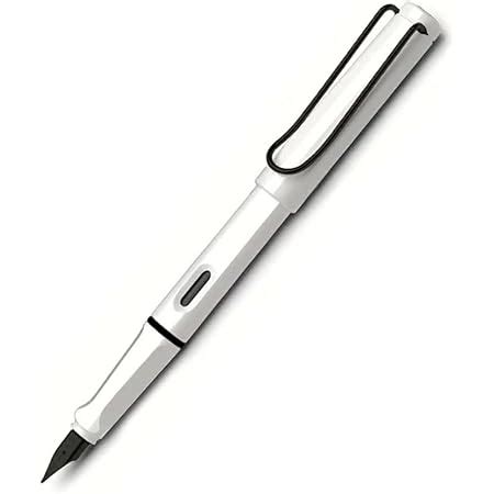 Lamy Safari Medium Nib Fountain Pen | Sturdy Plastic, Shiny White ...