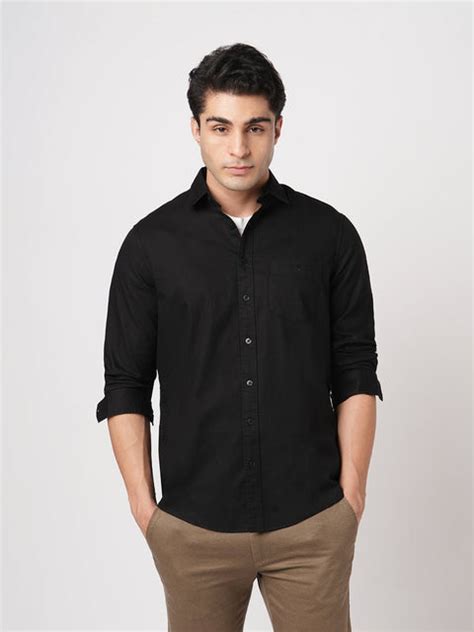 BLACK DOBBY TAILORED FIT SHIRT – Blue Buddha