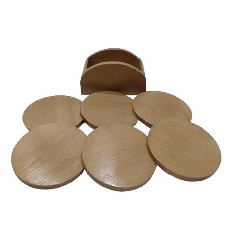 Wooden Tea Coasters Set of 6 - Home & Kitchen - For Corporate Gifting ...