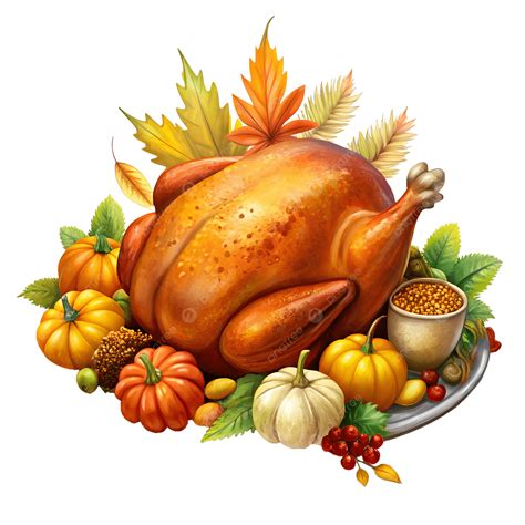 Thanksgiving Turkey Clipart Illustration With Pumpkins And Fall Leaves ...