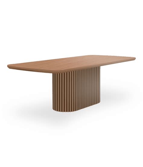 Fluted Single Custom Dining Table - Walnut / 120 x 44 / 1.75 | Custom ...