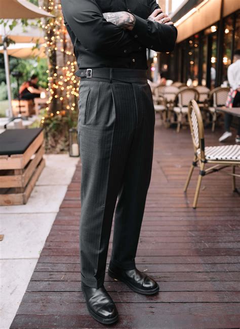 Mens Black High Waisted Pants at Dominic Nanya blog
