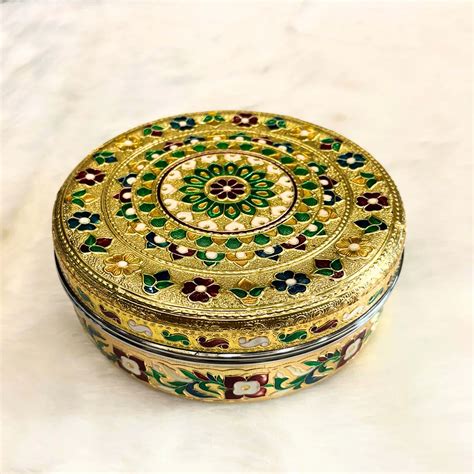 Meenakari Steel Utility Container 1500 ml | Large Kitchen Storage Dabb