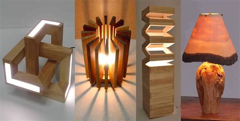 Natural Wood Lamps Handmade