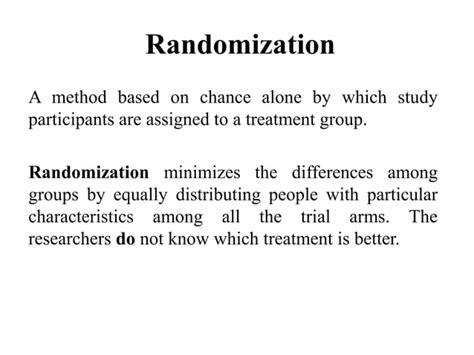Image result for Types of Randomization