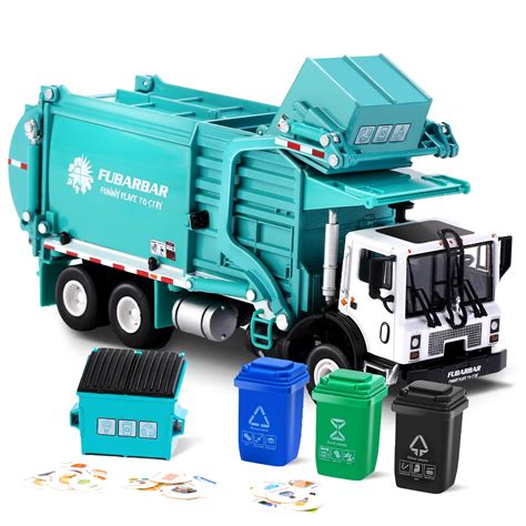 Metal Garbage Truck Toys, Fubarbar 1:43 Bruder Tonka Trash Trucks Model ...