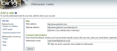 Image result for Bing Webmaster Center
