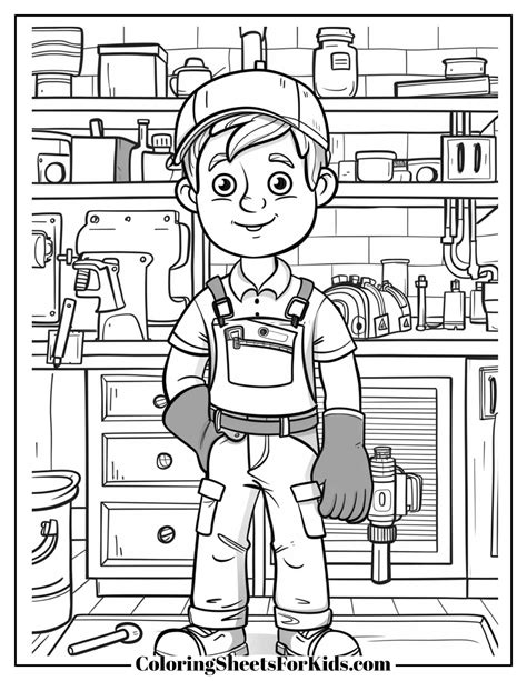 Mechanic Coloring Pages 的图像结果
